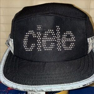 Ciele GoCap athletic Running w/COOLwick tech black/ gray cap hat snap back (OS)